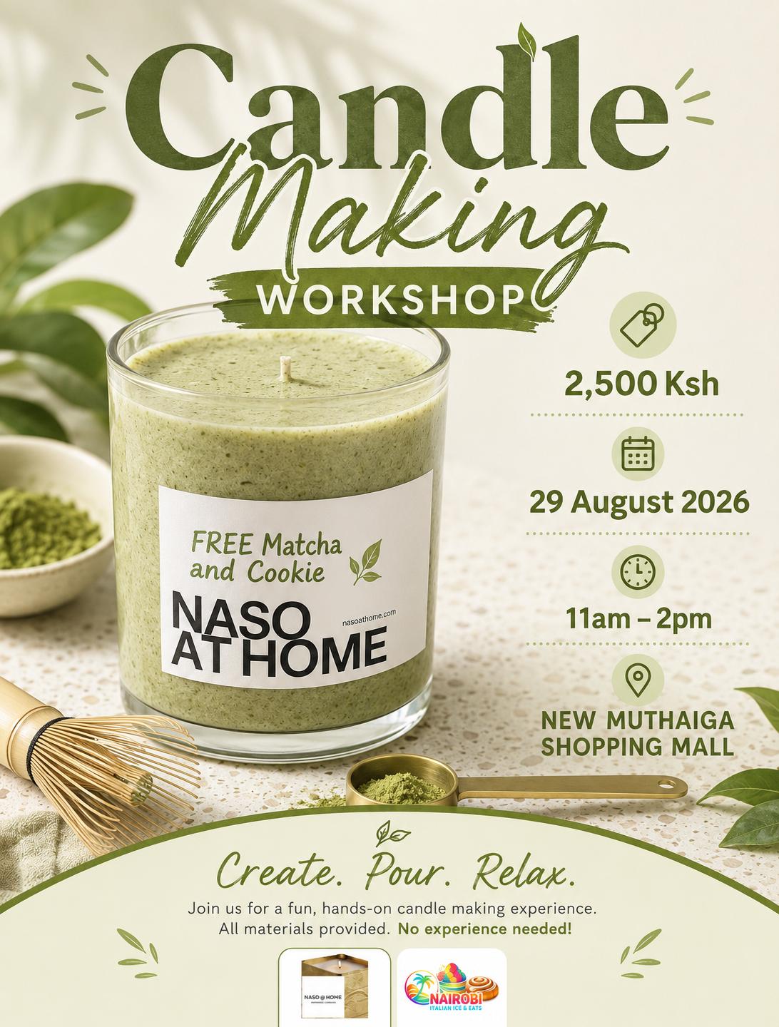 Candle Making Workshop - FREE Matcha and Cookie - Poster 3