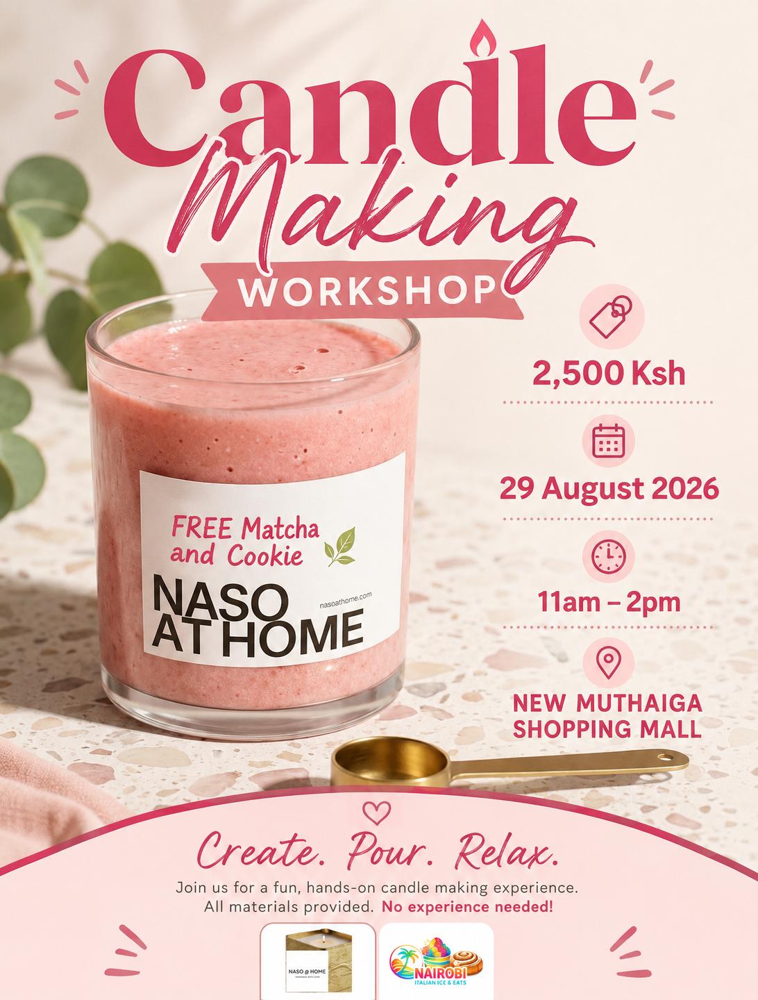 Candle Making Workshop - FREE Matcha and Cookie - Poster 5